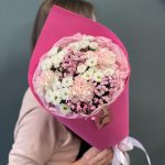 Букет с розовой гвоздикой "Моей принцессе "
